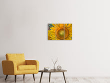Laden Sie das Bild in den Galerie-Viewer, Leinwandbild 3-teilig Blütenstand einer Sonnenblume