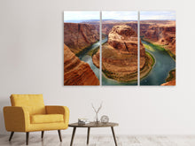 Laden Sie das Bild in den Galerie-Viewer, Leinwandbild 3-teilig Blick auf den Grand Canyon