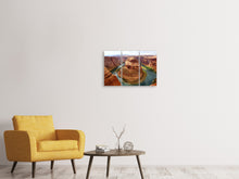 Laden Sie das Bild in den Galerie-Viewer, Leinwandbild 3-teilig Blick auf den Grand Canyon