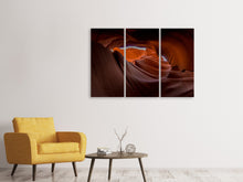 Laden Sie das Bild in den Galerie-Viewer, Leinwandbild 3-teilig Fantastischer Antelope canyon
