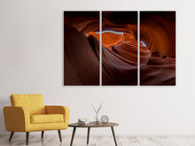 Laden Sie das Bild in den Galerie-Viewer, Leinwandbild 3-teilig Fantastischer Antelope canyon