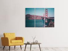 Laden Sie das Bild in den Galerie-Viewer, Leinwandbild 3-teilig An der Golden Gate