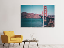 Laden Sie das Bild in den Galerie-Viewer, Leinwandbild 3-teilig An der Golden Gate