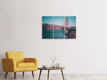 Laden Sie das Bild in den Galerie-Viewer, Leinwandbild 3-teilig An der Golden Gate