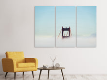 Laden Sie das Bild in den Galerie-Viewer, Leinwandbild 3-teilig Golden Gate im Nebel