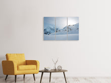 Laden Sie das Bild in den Galerie-Viewer, Leinwandbild 3-teilig Schnee in den Bergen