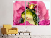 Laden Sie das Bild in den Galerie-Viewer, Leinwandbild 3-teilig Der Froschkönig