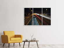 Laden Sie das Bild in den Galerie-Viewer, Leinwandbild 3-teilig Die Licht Wege