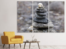Laden Sie das Bild in den Galerie-Viewer, Leinwandbild 3-teilig Steinstapel Schaf