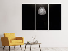 Laden Sie das Bild in den Galerie-Viewer, Leinwandbild 3-teilig Retro Kronleuchter