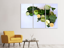 Laden Sie das Bild in den Galerie-Viewer, Leinwandbild 3-teilig Grüner Smoothie