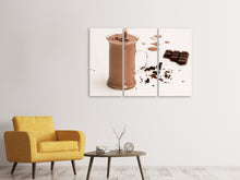 Laden Sie das Bild in den Galerie-Viewer, Leinwandbild 3-teilig Süsser Schokoladen Smoothie