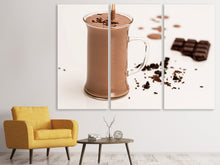 Laden Sie das Bild in den Galerie-Viewer, Leinwandbild 3-teilig Süsser Schokoladen Smoothie