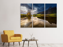 Laden Sie das Bild in den Galerie-Viewer, Leinwandbild 3-teilig Am Waldrand