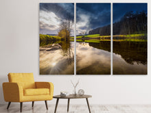 Laden Sie das Bild in den Galerie-Viewer, Leinwandbild 3-teilig Am Waldrand