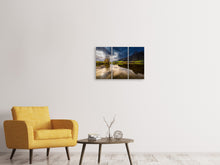Laden Sie das Bild in den Galerie-Viewer, Leinwandbild 3-teilig Am Waldrand