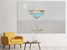 Laden Sie das Bild in den Galerie-Viewer, Leinwandbild 3-teilig Winter Cocktail