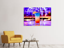 Laden Sie das Bild in den Galerie-Viewer, Leinwandbild 3-teilig Bunter Cocktail