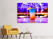 Laden Sie das Bild in den Galerie-Viewer, Leinwandbild 3-teilig Bunter Cocktail