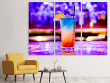 Laden Sie das Bild in den Galerie-Viewer, Leinwandbild 3-teilig Bunter Cocktail