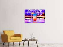 Laden Sie das Bild in den Galerie-Viewer, Leinwandbild 3-teilig Bunter Cocktail