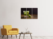 Laden Sie das Bild in den Galerie-Viewer, Leinwandbild 3-teilig Frischer Caipirinha