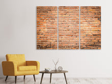 Laden Sie das Bild in den Galerie-Viewer, Leinwandbild 3-teilig Wand aus Steinen