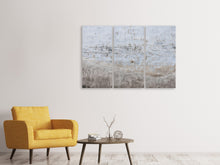 Laden Sie das Bild in den Galerie-Viewer, Leinwandbild 3-teilig Steinwand Muster
