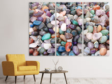 Laden Sie das Bild in den Galerie-Viewer, Leinwandbild 3-teilig Bunte Edelsteine