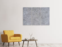 Laden Sie das Bild in den Galerie-Viewer, Leinwandbild 3-teilig Steinwand Textur