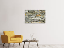 Laden Sie das Bild in den Galerie-Viewer, Leinwandbild 3-teilig Mauer Design