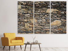Laden Sie das Bild in den Galerie-Viewer, Leinwandbild 3-teilig Steinbau Kunst