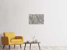 Laden Sie das Bild in den Galerie-Viewer, Leinwandbild 3-teilig Graue Stein Wand