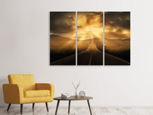 Laden Sie das Bild in den Galerie-Viewer, Leinwandbild 3-teilig Mystische Strasse