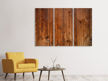 Laden Sie das Bild in den Galerie-Viewer, Leinwandbild 3-teilig Bretterwand Textur