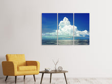 Laden Sie das Bild in den Galerie-Viewer, Leinwandbild 3-teilig Cumulus Wolke