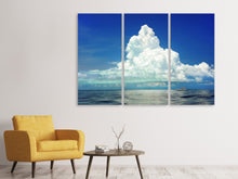 Laden Sie das Bild in den Galerie-Viewer, Leinwandbild 3-teilig Cumulus Wolke