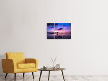 Laden Sie das Bild in den Galerie-Viewer, Leinwandbild 3-teilig Leiser Sonnenaufgang