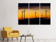 Laden Sie das Bild in den Galerie-Viewer, Leinwandbild 3-teilig Die Windräder