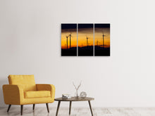 Laden Sie das Bild in den Galerie-Viewer, Leinwandbild 3-teilig Die Windräder