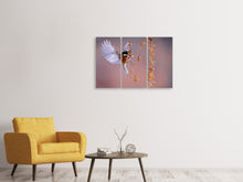 Laden Sie das Bild in den Galerie-Viewer, Leinwandbild 3-teilig Vogel in Aktion