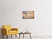 Laden Sie das Bild in den Galerie-Viewer, Leinwandbild 3-teilig Die fliegende Möwe