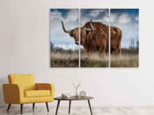 Laden Sie das Bild in den Galerie-Viewer, Leinwandbild 3-teilig Achtung Stier!