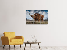 Laden Sie das Bild in den Galerie-Viewer, Leinwandbild 3-teilig Achtung Stier!