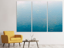 Laden Sie das Bild in den Galerie-Viewer, Leinwandbild 3-teilig Leichte Regentropfen