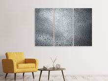 Laden Sie das Bild in den Galerie-Viewer, Leinwandbild 3-teilig Dunkle Regentropfen an der Wand
