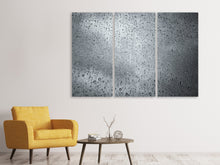 Laden Sie das Bild in den Galerie-Viewer, Leinwandbild 3-teilig Dunkle Regentropfen an der Wand