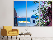 Laden Sie das Bild in den Galerie-Viewer, Leinwandbild 3-teilig Exklusives Santorini
