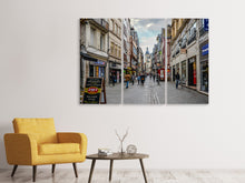 Laden Sie das Bild in den Galerie-Viewer, Leinwandbild 3-teilig Eine Einkaufsstrasse