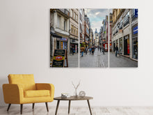 Laden Sie das Bild in den Galerie-Viewer, Leinwandbild 3-teilig Eine Einkaufsstrasse